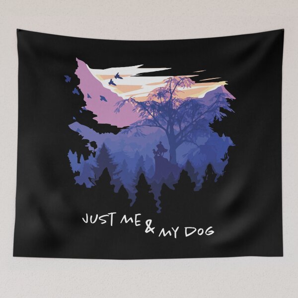 Item preview, Just me and my dog - Outdoor, Mountain, Hiking, Camping and Dog Lovers designed and sold by LookFrog.