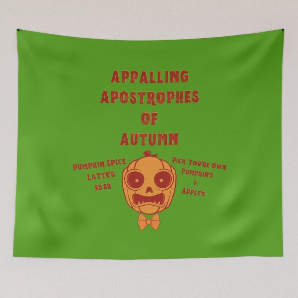 Item preview, Appalling apostrophes of autumn pumpkin bow tie maroon designed and sold by GrammarDance.