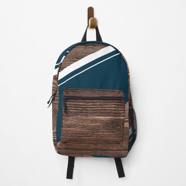 Item preview, Retro Dark Wood and Blue Stripe Design designed and sold by T-shirt-Designs.