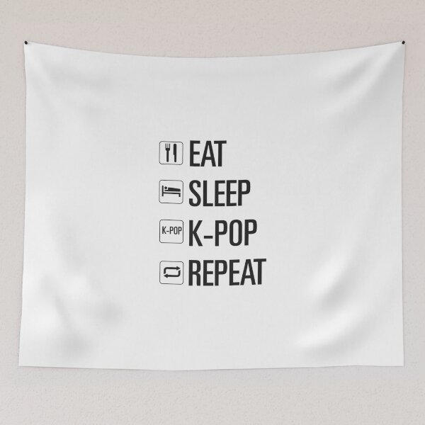 Item preview, eat, sleep, k pop, repeat designed and sold by Sofiyaq046.