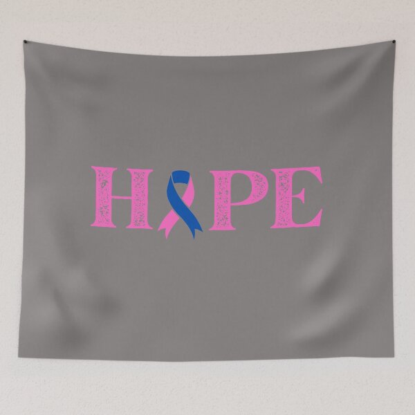 Item preview, Hope Text Pink & Blue Awareness Ribbon Design designed and sold by Gramsta.