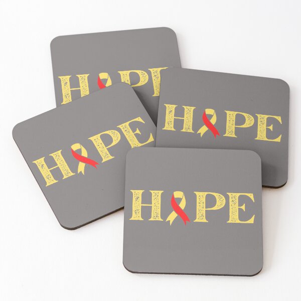 Item preview, Hope Text Red & Yellow Awareness Ribbon Design designed and sold by Gramsta.