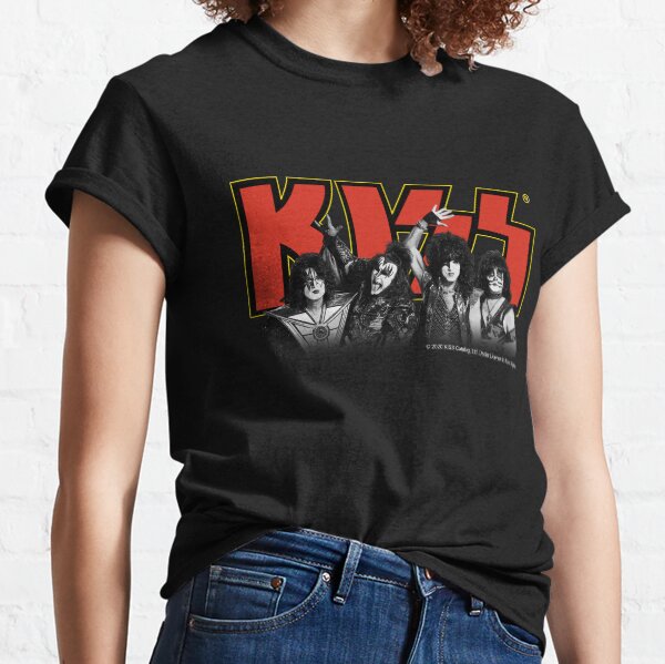 Kiss Band All Members - Red and Yellow Classic T-Shirt