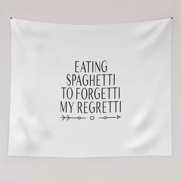 Item preview, eating Spaghetti to forgetti my regretti: Funny Spaghetti  foodie gifts for men graphic tees for women / italian food gifts for womens pasta floral style idea design designed and sold by Chamssou.