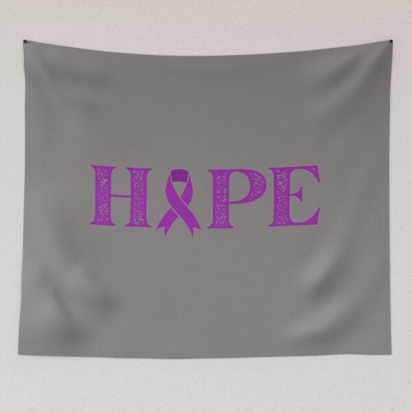 Item preview, Hope Text Purple Awareness Ribbon Design designed and sold by Gramsta.