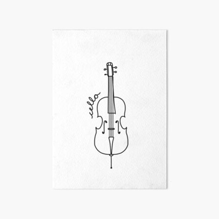 Artikel-Vorschau von Schwarzweiss-Cellokunst mit kursivem Etikett, designt und verkauft von bassoongirl123.