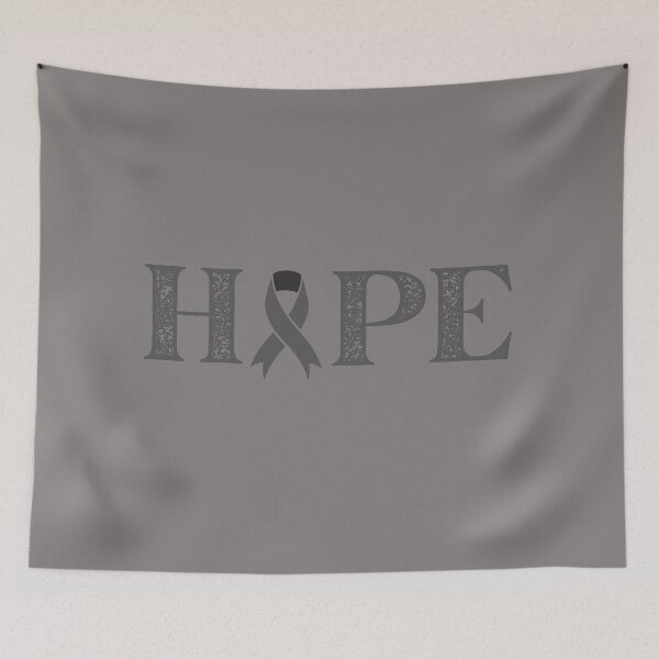 Item preview, Hope Text Grey Awareness Ribbon Design designed and sold by Gramsta.