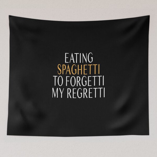 Item preview, eating Spaghetti to forgetti my regretti: Funny Spaghetti  foodie gifts for men graphic tees for women / italian food gifts for womens pasta floral style idea design designed and sold by Chamssou.