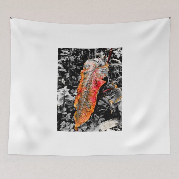 Item preview, Orange Red Black and White Leaf Photography designed and sold by IBMClothing.