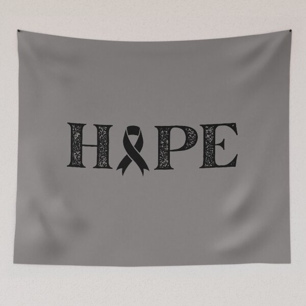 Item preview, Hope Text Black Awareness Ribbon Design designed and sold by Gramsta.