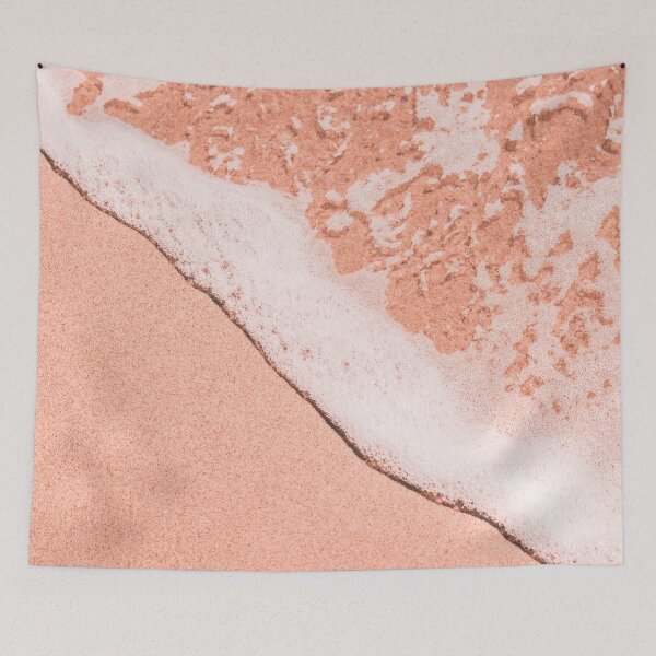 Aperçu de l'œuvre Plage chaude de sable rose créée et vendue par inmyzone.