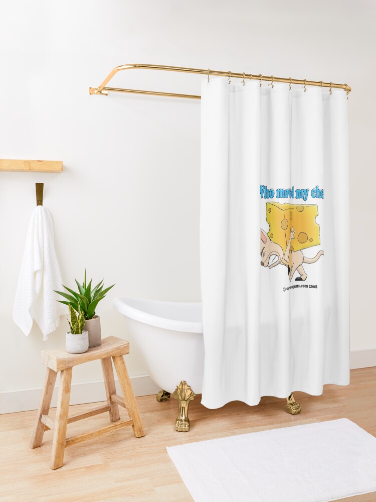 Alternate view of Who Moved My Cheese? Shower Curtain