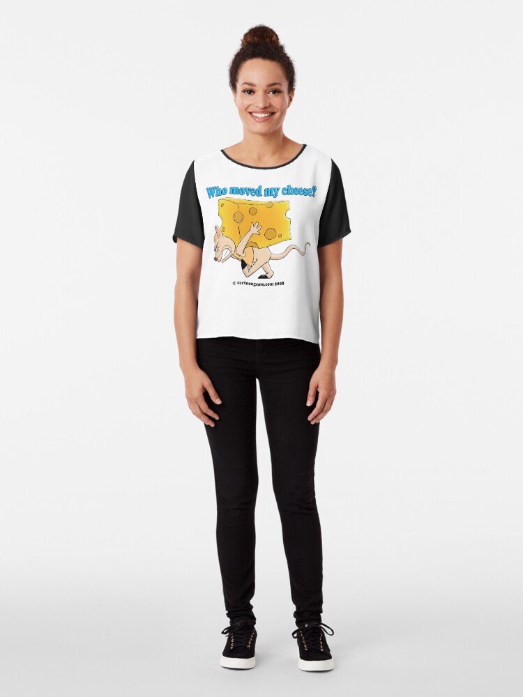 Alternate view of Who Moved My Cheese? Chiffon Top