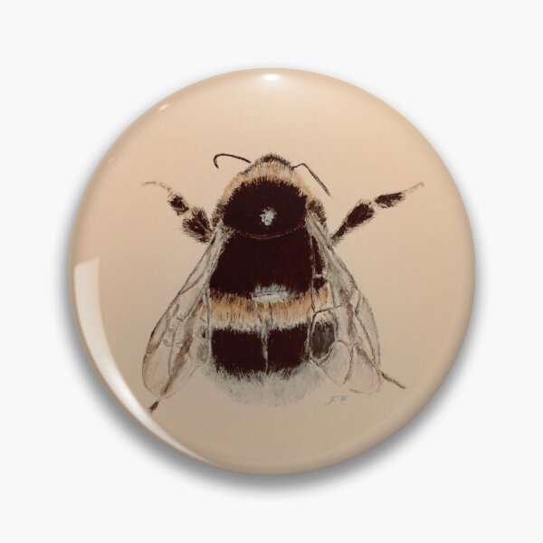 Item preview,  Bumblebee art work on peach background designed and sold by Jennifer Morcom.