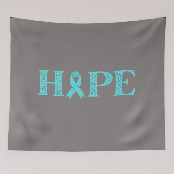 Item preview, Hope Text Light Blue Awareness Ribbon Design designed and sold by Gramsta.
