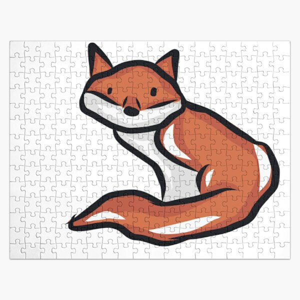Winter fox individual sticker Jigsaw Puzzle