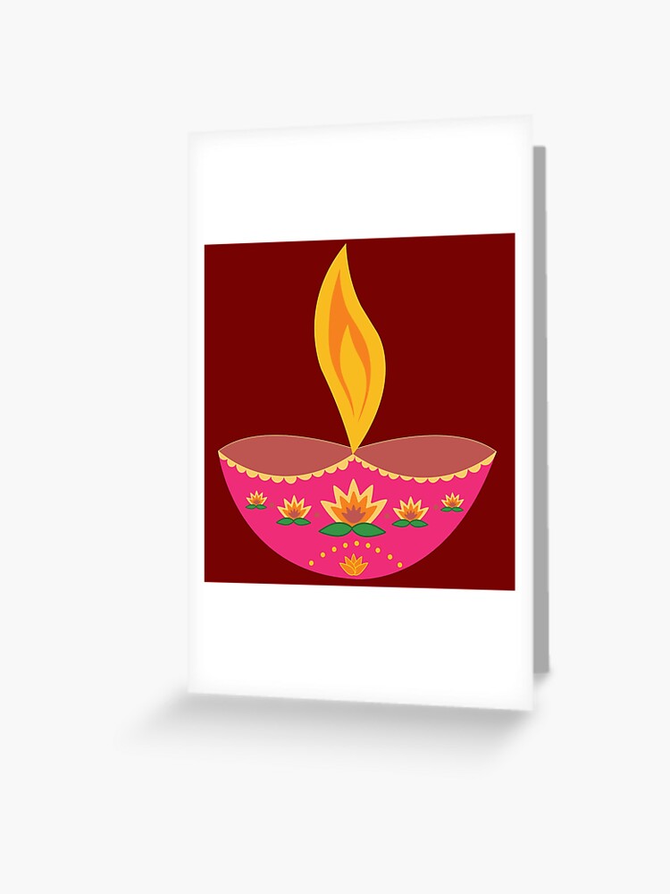 Lazy Crafts Hand-Painted Happy Diwali Greeting Card | Handmade Gift Item  for Friends, Parents, Brother, Sister, Boss, Colleagues, Couple | Pack of 1  : Amazon.in: Office Products