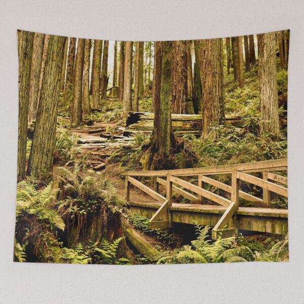 Item preview, Wooden Bridge in Redwood Forest  designed and sold by KsbAesthetics.