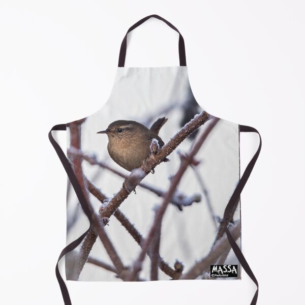 Item preview, A beautiful Wren sitting on a frozen branch designed and sold by PhotographMassa.