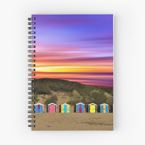 Item preview, Colourful Beach Huts Under A Brilliant Sunset designed and sold by robspencer.