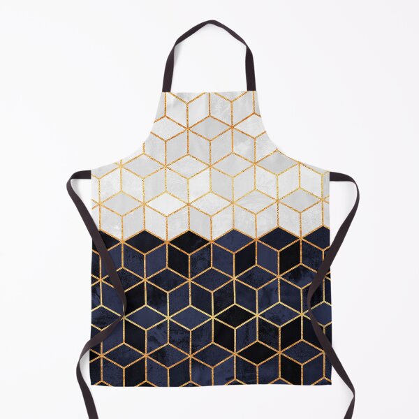 Item preview, White And Navy Cubes designed and sold by Elisabeth Fredriksson.