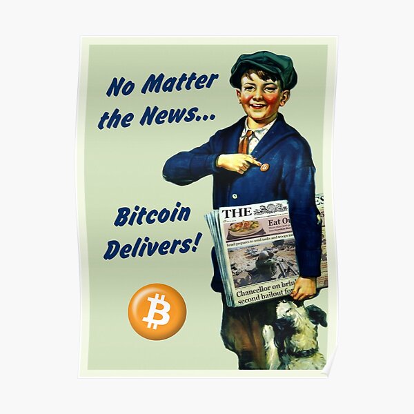 Bitcoin Paperboy Poster
