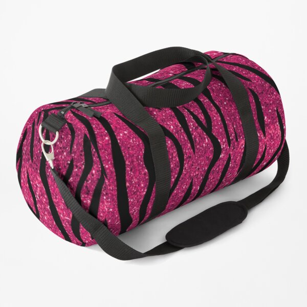 Tiger Glitter Pink Duffle Bag