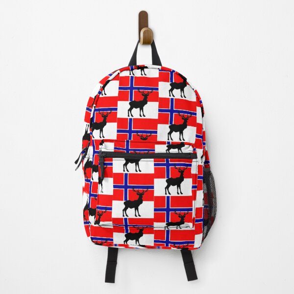 Item preview, Norwegian Flag with Caribou / Reindeer Silhouette by Orikall designed and sold by HippieWorks.