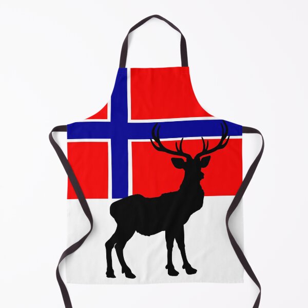 Item preview, Norwegian Flag with Caribou / Reindeer Silhouette by Orikall designed and sold by HippieWorks.