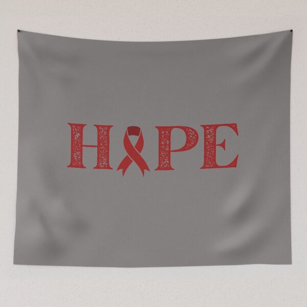 Item preview, Hope Text Burgundy Awareness Ribbon Design designed and sold by Gramsta.