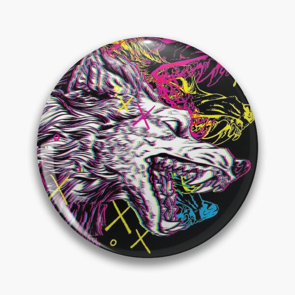 Item preview, Glitchy Neon Roaring Wolf Head designed and sold by SammyHarlan.