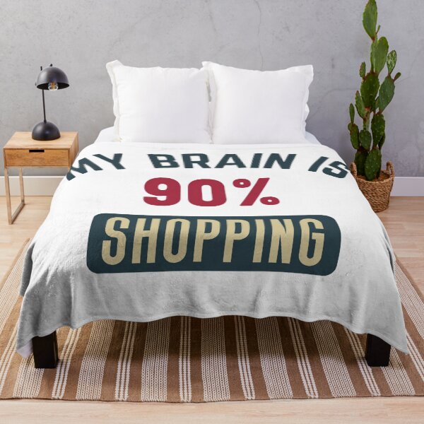 Item preview, My brain is 90% shopping full designed and sold by bumperapparels.