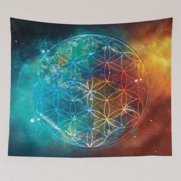 Item preview, Sacred Earth and The Flower of Life Symbol  in Space designed and sold by SignalControl.