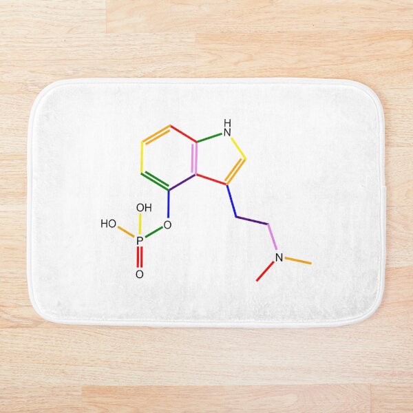 Aperçu de l'œuvre Rainbow Psilocybin Molecule Chemistry créée et vendue par ChemECool.