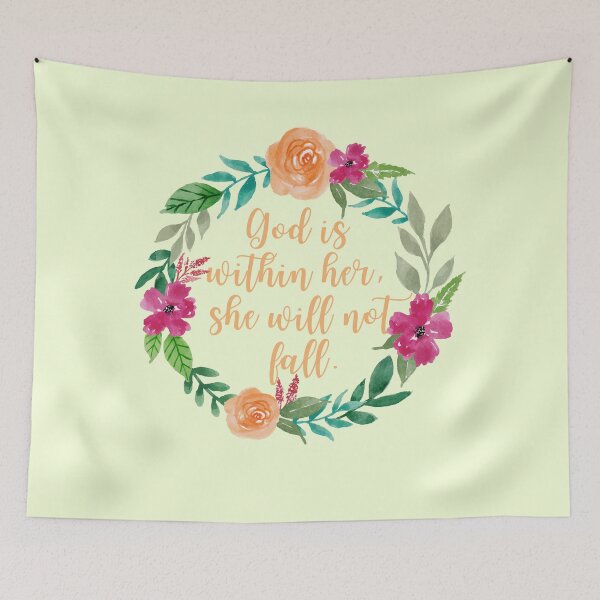 Item preview, God Is Within Her She Will Not Fall - Flowers  designed and sold by KarolinaPaz.