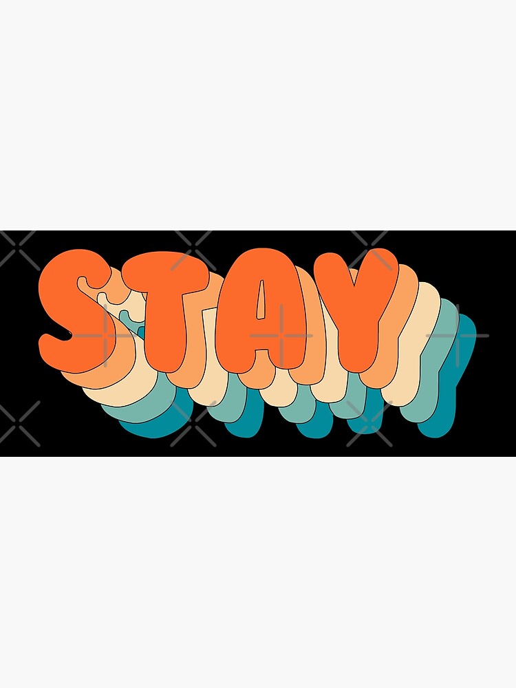 STRAY KIDS - Stay Quote Text PASTEL RAINBOW Sticker for Sale by SugarSaint