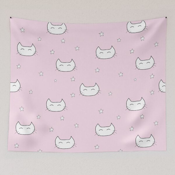 Artikelvorschau, cat doodle pattern entworfen und verkauft von BAINAI.
