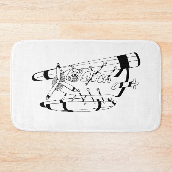Item preview, Corgi Flying a Seaplane designed and sold by ItllGlowOnYou.