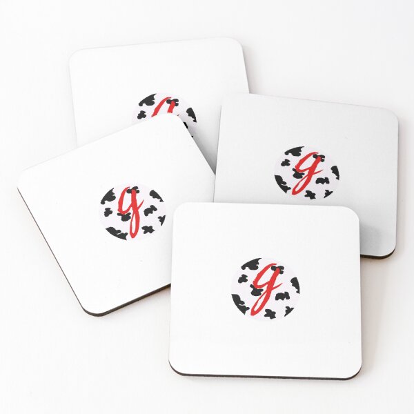 Item preview, red letter g inside cow print circle  designed and sold by shaynaaaa.