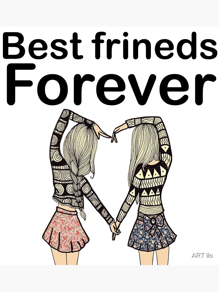 Best Friends Forever Drawing Friendship Illustration PNG - art, art museum,  best friends forever, brown hair, des… | Best friends forever, Friends  forever, Drawings