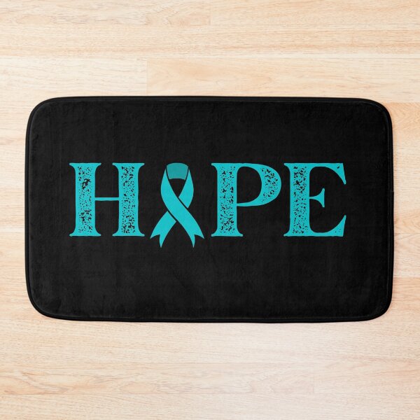 Item preview, Hope Text Teal Awareness Ribbon Design designed and sold by Gramsta.
