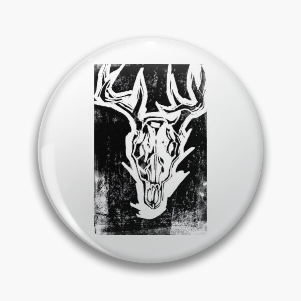 Item preview, Deer Skull Lino Cut Print designed and sold by Libby Snow.