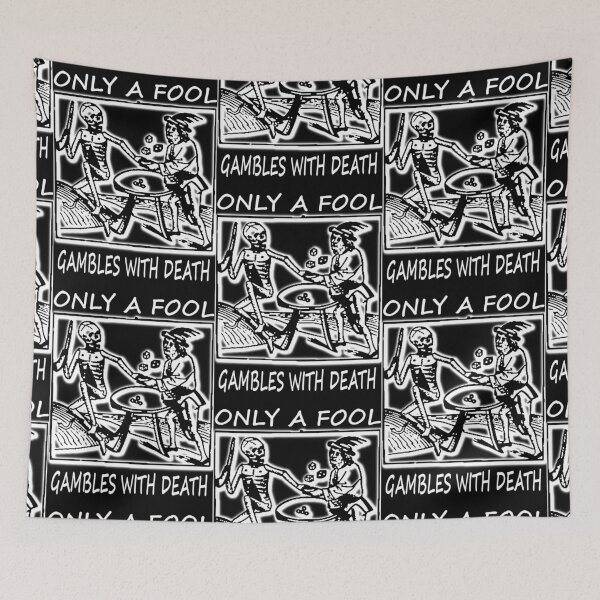 Item preview, Only a Fool Gambles with Death designed and sold by AllLeftSides42.