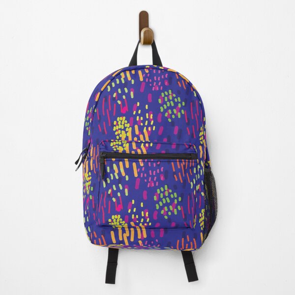 Item preview, Abstract Colorful Dots and Lines Seamless Pattern on Purple designed and sold by RPuniquedesigns.