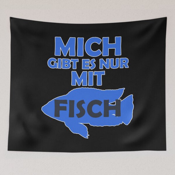 Item preview, Mich nur mit Fisch Cichlid Tropical Ornamental Aquarium Aquarist Fish Gift designed and sold by TheAplus.