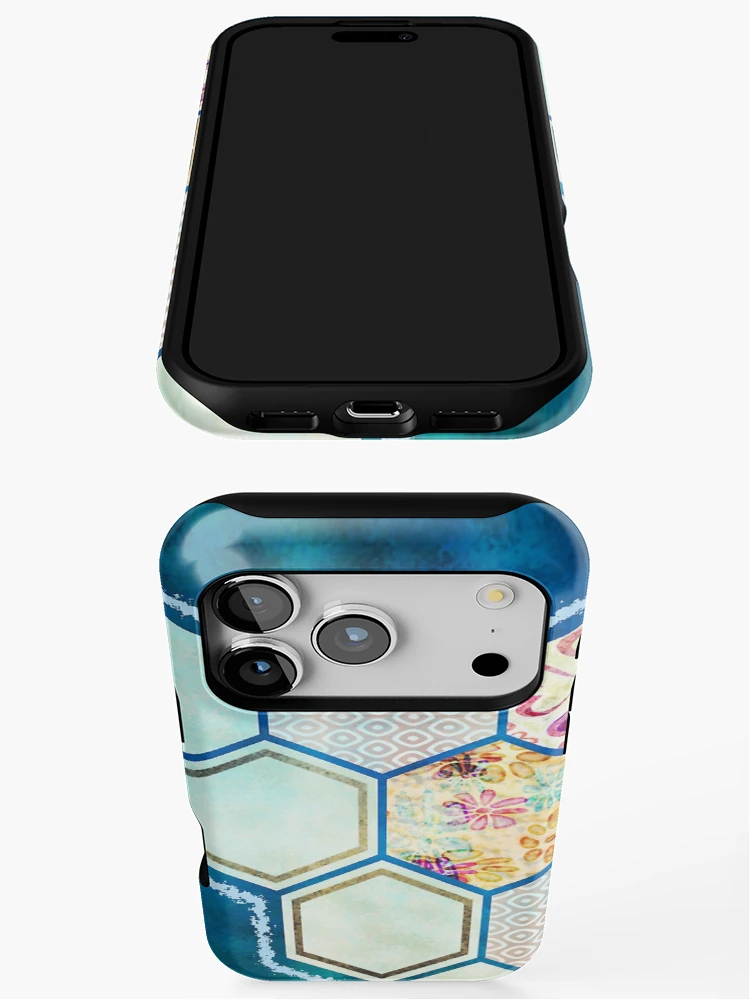 Thumbnail 3 of 4, iPhone Case, Blue pattern designed and sold by CreativeWorld96.