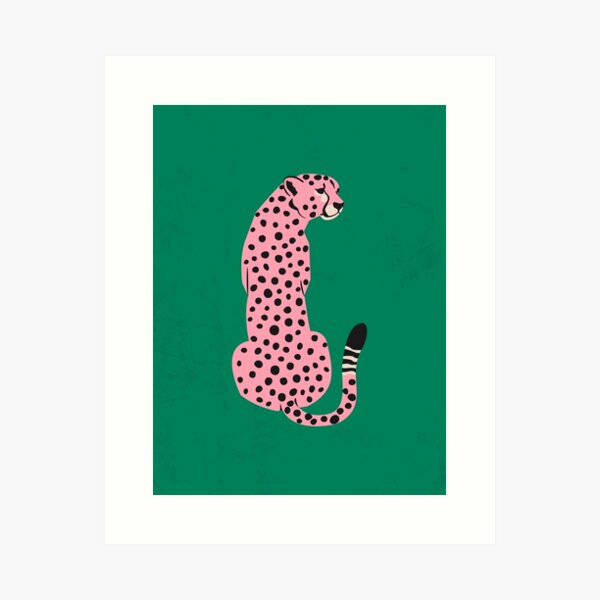 Pink Leopard | African Cheetah | Tropical Pop Art Art Print