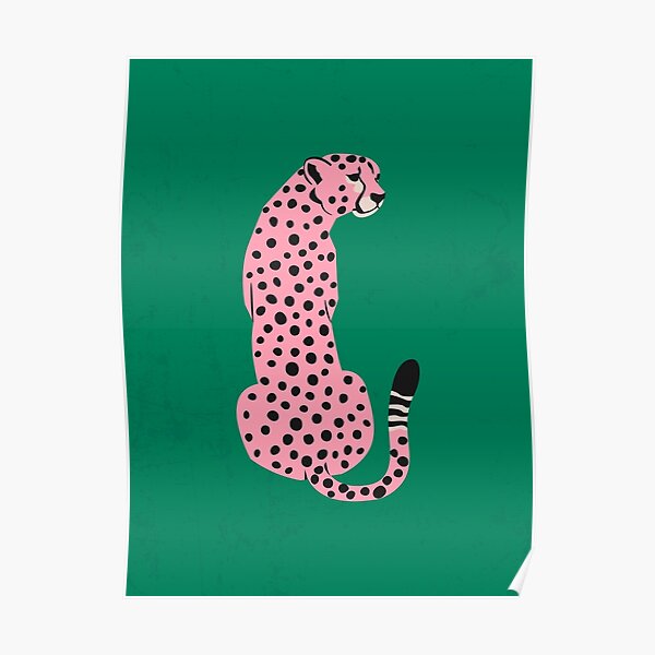 Pink Leopard | African Cheetah | Tropical Pop Art Poster