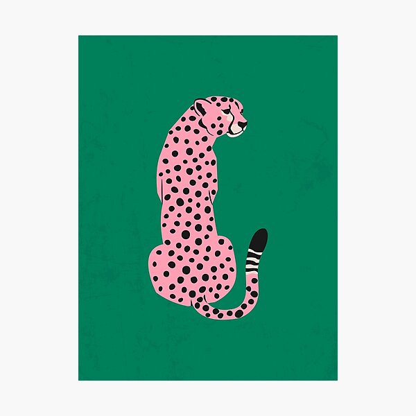 Pink Leopard | African Cheetah | Tropical Pop Art Photographic Print