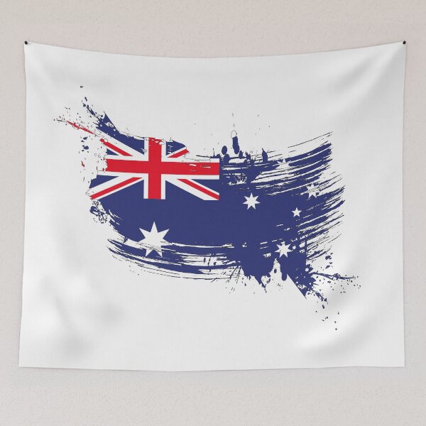 Item preview, Australia Flag Brush Splatter designed and sold by DCornel.